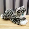 Lindo muñeco de gato de simulación con voz que llamará, juguete de peluche, mascota, gatito, adorno para el hogar y el coche, regalo para niños