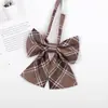 Corbata Marrón Camisa Oscura para Estudiantes Varones, Estilo Universitario, Rayas Color Café Retro Corbata de Lazo JK Decorativa Sin Corbata, Accesorio para Mujer