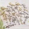 Novo Pingente de Laço Liga Joias para Nail Art Luxo Acessível Meio Asas de Borboleta Franja Corrente de Floco de Neve Decoração de Unha