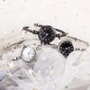 Relógio Pulseira Aberta Feminino Relógio Temperamento Decorativo Relógio Casual Nicho Quartzo