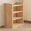 Estante de livros de madeira maciça, estante simples de piso para a sala de estar, prateleira de armazenamento para estudantes, armário de armazenamento multicamadas para quartos de crianças e quartos