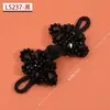 Botões Cheongsam, Botões de Libélula, Botões de Disco de Cristal Pérola Bordados à Mão, Vestido Chinoiserie Saia com Rosto de Cavalo, Botões Decorados à Mão