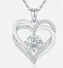 Collar Más Vendido Transfronterizo de Amazon Estilo Europeo y Americano Oro Rosa Forma de Corazón Colgante de Piedra Natal Doce Colgante Personalizado