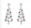 Pendientes Navideños de Estilo Nuevo Europeo y Americano, Árbol de Navidad Personalizado y de Moda, Copo de Nieve, Campana, Flamenco Pendientes y Accesorios de Moda