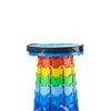Taburete plegable arcoíris, silla portátil de altura ajustable, taburete de plástico portátil para viajes, camping, pesca, taburete telescópico