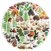 Conjunto de adesivos de grafite de floresta de cogumelos 50 peças transfronteiriço, adesivos decorativos à prova d'água para garrafas de água e computadores, adesivos criativos de cogumelos atacado