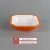 Vajilla de Melamina Plato de Dos Colores para Restaurantes de Hot Pot y Barbacoa, Plato Cuadrado de Barbacoa Comercial Imitación Porcelana