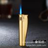 Suministros del Fabricante Encendedor Nuevo para Hombres, Encendedor de Llama Azul Directa, Metal Redondo, Inflable y a Prueba de Viento