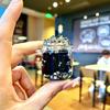 Nueva taza flash iceberg botella de arena movediza con aceite decoración llavero colgante pequeña joyería caja ciega regalo de bienestar venta al por mayor