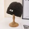 Gorro de Punto Grueso y Cálido para Mujer para Otoño e Invierno, Versátil, Adecuado para Circunferencia de Cabeza Grande, Hace que la Cara Parezca Más Pequeña, a Prueba de Frío, Protege los Oídos y Cubre la Cabeza