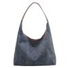 Bolsa Jeans Coreana da Moda Leve de Um Ombro com Alça e Couro Costurado Personalizada para Axila Design de Nicho Bolsa Jeans