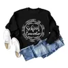 Estación Independiente Talla Europea Exportación Consejero Escolar Letras Europeas y Americanas Sudaderas de Manga Larga Sueltas de Moda Nuevas para Mujer