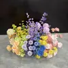 Arreglos Florales Artificiales para Bodas, Arcos en Forma de Cuerno, Columnas Florales Grandes, Flores de Cascada Estilo Bosque, Decoración de Escenario y Paisajismo para Salones de Bodas
