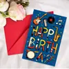 Paquete de Tarjetas de Felicitación con Sobre - Tema: Bol Nuevo de Evento Deportivo Mundial de Fútbol - Tarjeta de Agradecimiento de Cumpleaños