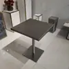 Mesa de Jantar Estilo Industrial Aço Inoxidável Modelo de Hotel Mesa de Jantar Simples Mesa de Negociação