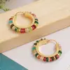 Pendientes de Aro con Forma de C de Colores Retro de Lujo Ligero Francés con Cuentas y Aguja de Plata 925 Diseño Original Pendiente Creativo de Perla para Mujer