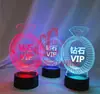 Barra de LED Titular de Tarjeta de Asiento Reservado VIP Lámpara de Mesa Tarjeta de Asiento Reservado Luminosa Tarjeta Negra de Discoteca Tarjeta de Asiento Reservado del Director Tarjeta de Mesa