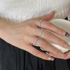Anillo de Corazón Arcoíris para Mujer Estilo Coreano Simple Minimalista Corazón de Durazno Nuevo Anillo Abierto Apilable Hip Hop Anillo para Dedo Índice
