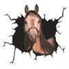 Adesivos de carro de comércio exterior transfronteiriço adesivos de parede de animais adesivos de cabeça de cavalo adesivos criativos de personalidade arranhados adesivos de janela de carro com buraco