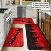 Felpudo de decoración navideña transfronterizo, alfombrilla de cocina de terciopelo de cristal, absorbente de agua y aceite, antimanchas, alfombra de fácil cuidado
