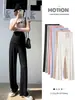 Calça de maternidade, calça pantalona, estilo fino de verão, plus size, para mulheres plus size, calça longa de seda gelada, calça reta solta para maternidade, roupa casual de verão