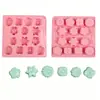 Molde de silicona de flor de 14 piezas para pasteles, helados, pudines, postres, jabón y utensilios para hornear