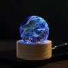 Cuentas de Vidrio de Colores Bola de Cristal Luminosa Cielo Estrellado Luz Nocturna Decoración Creativa de Escritorio para el Hogar Adornos Regalos Navideños