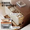 Mesita de Noche Estilo Medieval 2026 Modelo Nuevo para Dormitorio del Hogar, Gabinete de Almacenamiento Simple de Madera Maciza, Pequeño Gabinete de Almacenamiento de Mesita de Noche