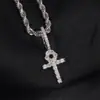 Colgante de Cruz Minimalista Europeo y Americano Transfronterizo Plata S925 Incrustado con Moissanita Vvs Accesorio de Moda Diaria para Exportación