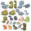 Patch de Tecido Colorido Criativo de Dinossauro Venda Direta Patch de Tecido Série de Desenho Animado da Moda Patch para Rasgo Patch Adesivo Bordado Patch para Passar a Ferro