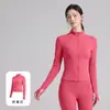 Chaqueta de Yoga para Mujer, Secado Rápido, Ajuste Delgado, Manga Larga, Chaqueta de Fitness para Correr y Entrenamiento de Pilates
