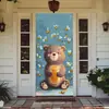 Suministro Exclusivo Transfronterizo de Temu Amazon Shein de Funda Decorativa de Puerta de Habitación Elástica de una Pieza, Cubierta de Puerta con Temática de Animales Fácil de Instalar