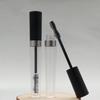 Tubo de máscara de pestañas redondo negro mate plata mate transparente de 4 ml material de empaque botella de plástico para crema de cejas de múltiples capacidades en stock suministro