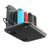 Base de Carga Refrigerante Switch2, Universal para Ns/Oled, Soporte con Mango con Función de Carga, Puede Almacenar Cartuchos de Juegos, Iluminación RGB