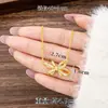 Colar de Ouro de Areia Vietnamita Anel de Laço com Diamantes de Alto Padrão Transfronteiriço Conjunto de Brincos Joias Elegantes Duradouras
