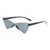 Nuevas gafas de sol sin montura de una sola pieza con forma de ojo de gato triangular transfronterizas, color caramelo personalizado, gafas de sol para fiesta, baile, sesión de fotos callejera