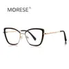 Gafas anti luz azul transfronterizas 3152 doradas armazón óptico calidad TR pasarela original con espejo plano esencial para maquillaje