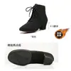 Nuevas botas de baile de invierno para mujer, suela suave, tela Oxford, zapatos de baile latino moderno, botas de tacón medio, suela suave, zapatos de baile cuadrado