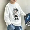 Estilo Nuevo Otoño Sudadera para Niños Estilo Academia Cuello Redondo Pulóver Niños Medianos y Grandes Lindo Dibujo Animado Manga Larga Superior Moderno