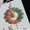 Flor Flotante Verde Hilo de Bodhi Cadena para Teléfono Móvil Lanyard Llavero Colgante Exquisito para Coche Lanyard para Funda de Teléfono Móvil Bodhi