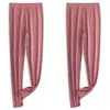Calzoncillos largos de terciopelo de doble cara para mujer, ropa interior sin costuras, ajustados, para culturismo, finos, para base, color liso, pantalones térmicos sin costuras