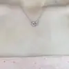 Collar de Corazón Lujo Ligero Diseño de Nicho Avanzado Sensible Simple Incrustado de Circonita Cadena para la Clavícula para el Regalo de Cumpleaños de la Novia