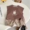 Venta de liquidación: Conjuntos de Verano para Bebé de Manga Corta, Ropa de Verano Elegante y a la Moda para Niños y Niñas, Versátil Conjunto de Dos Piezas