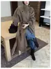 Conjunto de Otoño e Invierno con Aura Completa: Abrigo de Lana de Cachemir Cosido a Mano por Ambos Lados