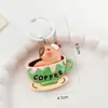 Chaveiro Capivara Pequeno Pingente Fofo Desenho Animado Chaveiro Estudante Mochila Escolar Pingente Melhor Amiga Acessórios de Bolsa Atacado