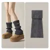 Meias-calças de tricô com punho abotoado estilo retrô coreano para mulheres, outono e inverno, versáteis, modeladoras e quentes.