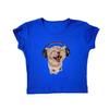Camiseta Feminina Slim-fit Emagrecedora Estilo Spice Girls Transfronteiriça Estampa de Gato Verão Sem Mangas Peça Versátil