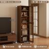 Librería de pie a prueba de polvo Estantería simple de suelo a techo para sala de estar del hogar Gabinete de almacenamiento en capas con puerta de gabinete