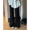 Calça Jeans Boca de Sino Larga Preta para Mulheres, Novo Estilo de Verão, Caimento Solto, Tamanho Grande, Valoriza o Corpo Pera, Calça Reta