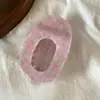 Pinza para el pelo básica versátil estilo coreano con estampado floral a cuadros, lazo y lunares, pinza de pico de pato ovalada grande para mujer